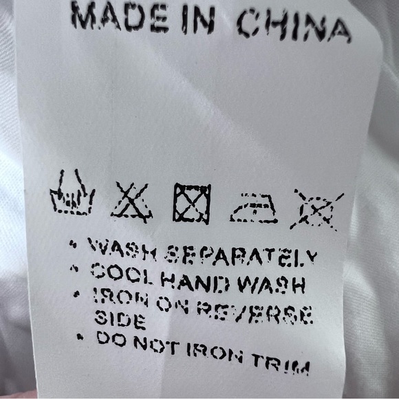 NWT* Pink Diamond White 100% Cotton Tiered Mini Dress Size 8 - Picture 12 of 16